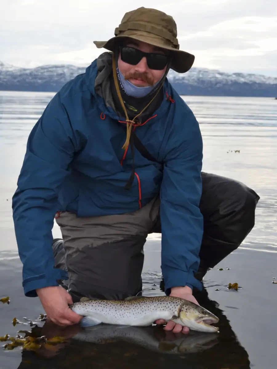 Sea trout caught on a fly